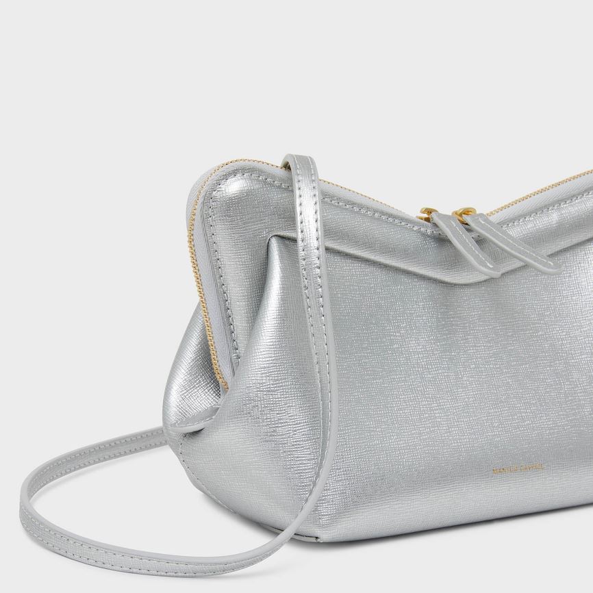 Women's Mansur Gavriel Mini M Frame Crossbody Bags Silver | AU 890MRI